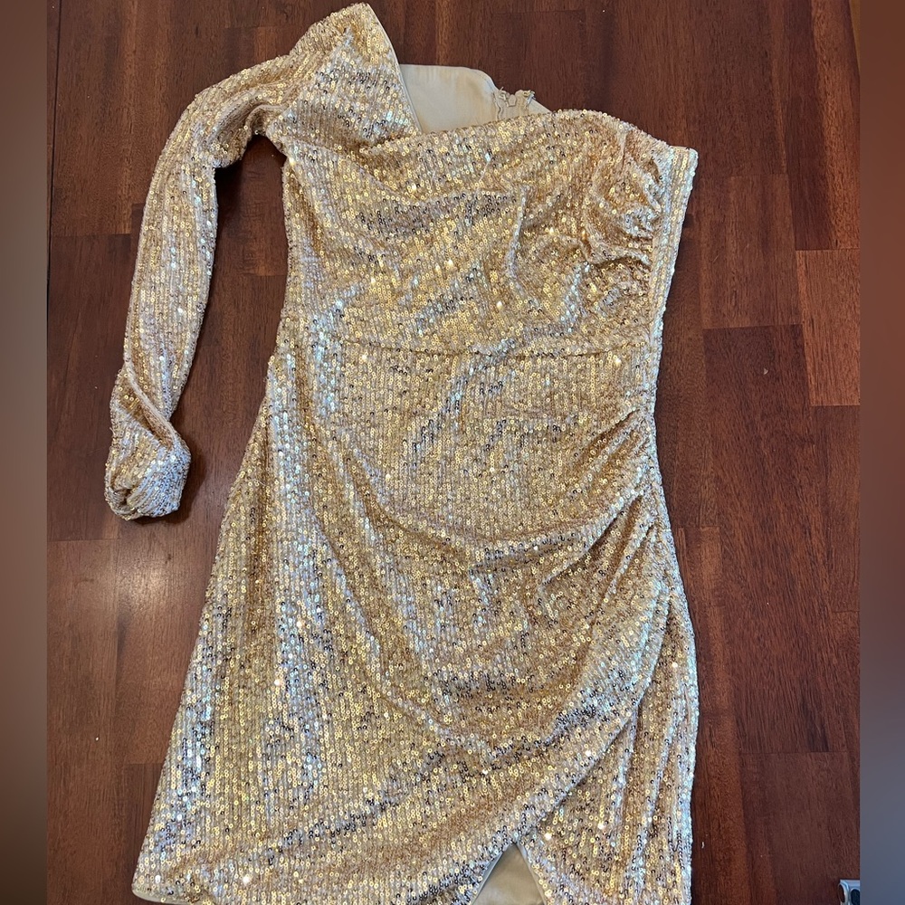 Gold dress